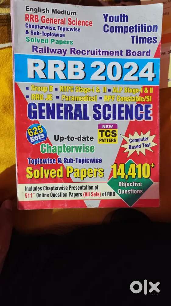 General sciences previous year questions book railway competitive exam