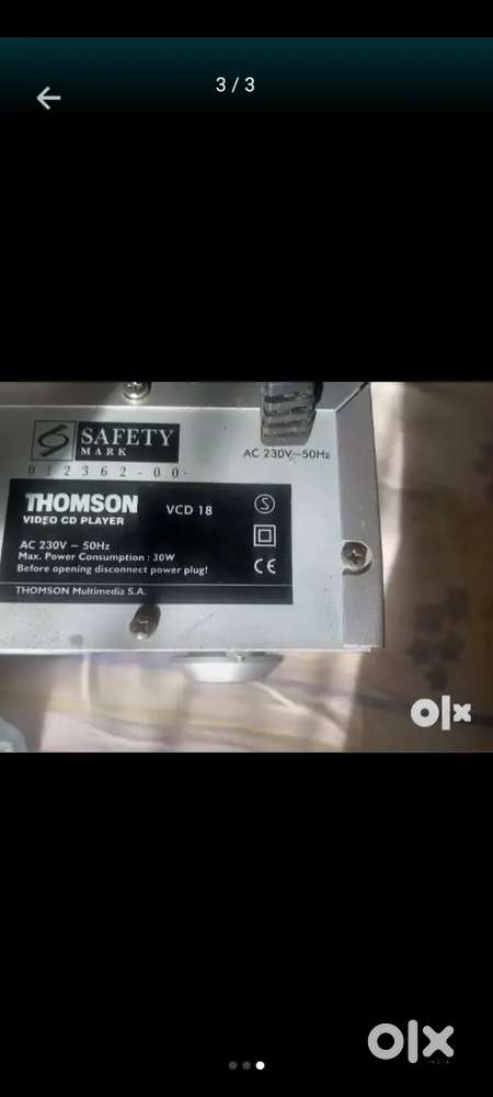 Thomson vcd player with remote working