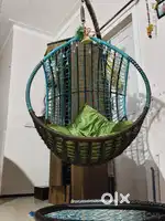 Metal swing with metal stand