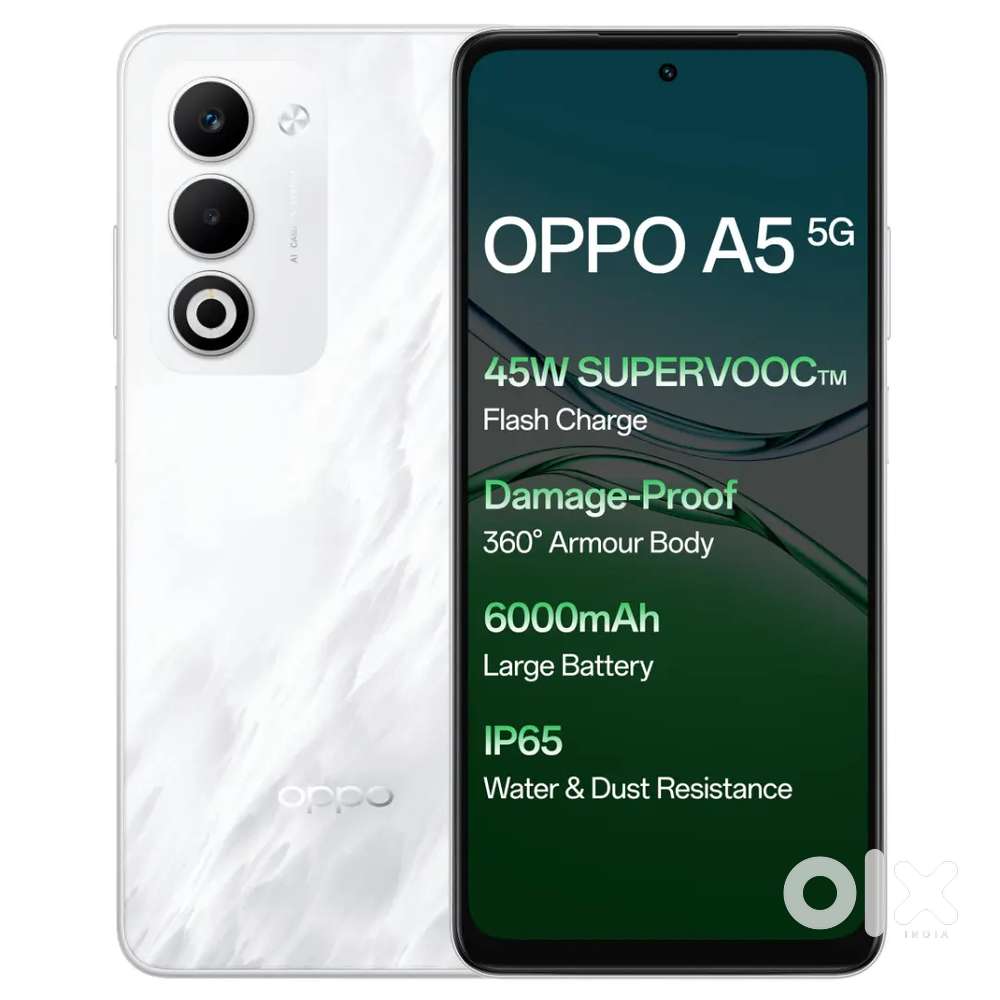 OPPO a5 5g hai 6/128 bill box charger sab hai phone sirf 1 mahina use