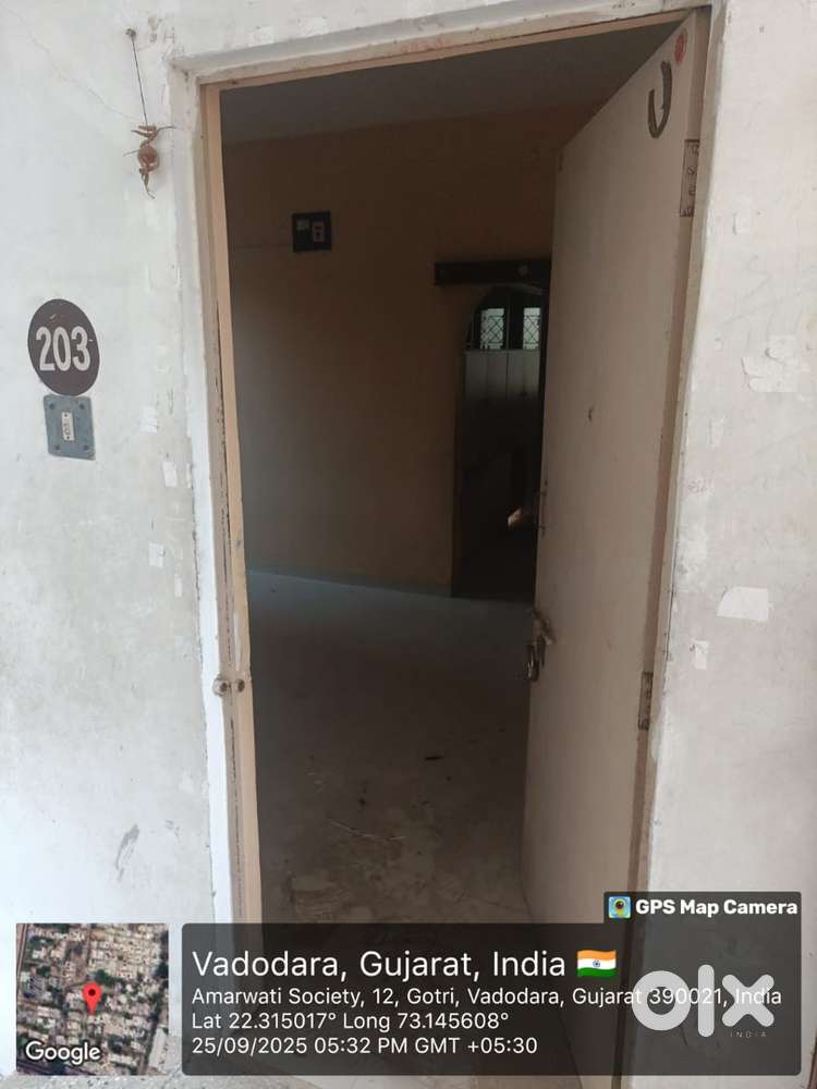 Semi furnished flat near gmers hospital gotri