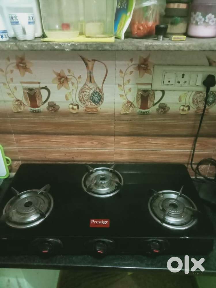Cupboard,mixer(2jars), stove(Cylinder),chair . Electric stove( Coil)