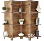CraftLense Wooden Room Divider Partition-Foldable Wood Screen Divider