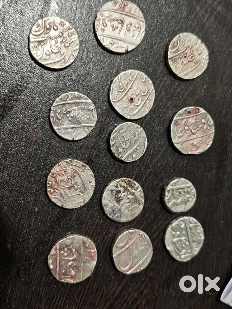 Pure Old SILVER MUGHALS etc  Antique Coins