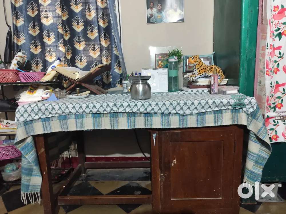 Teak wood vintage study table