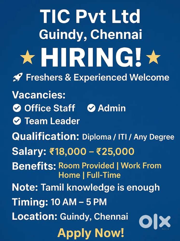 PERMANENT JOB VECANCY AVAILABLE