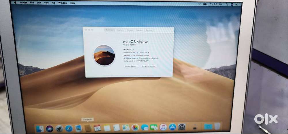 mackbook air 2017 8gb 256gb excellent condition fix price