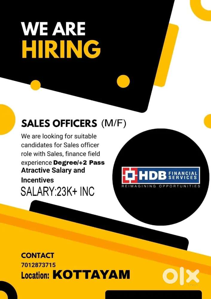 SALES OFFICERS REQUIRED