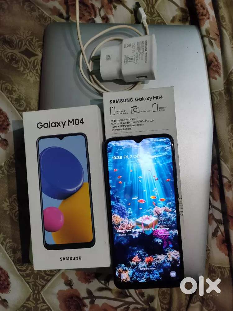 Samsung Galaxy M04 with all original box and charger