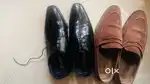 Black and brown branded shoes