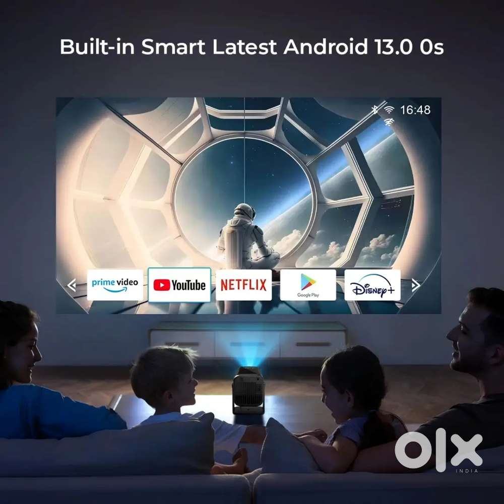 Watch IPL A Big Screen 4k fully automatic Android 13 LED Projector