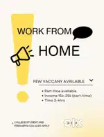 Online work from home (part time)