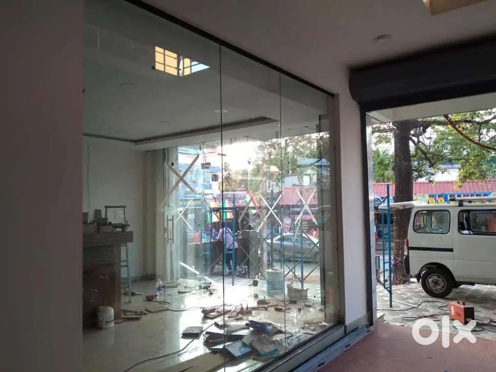 SHOP FRONT GLASS WORK, TOUGHENED GLASS WORK, ALUMINUM FABRICATION, ACP