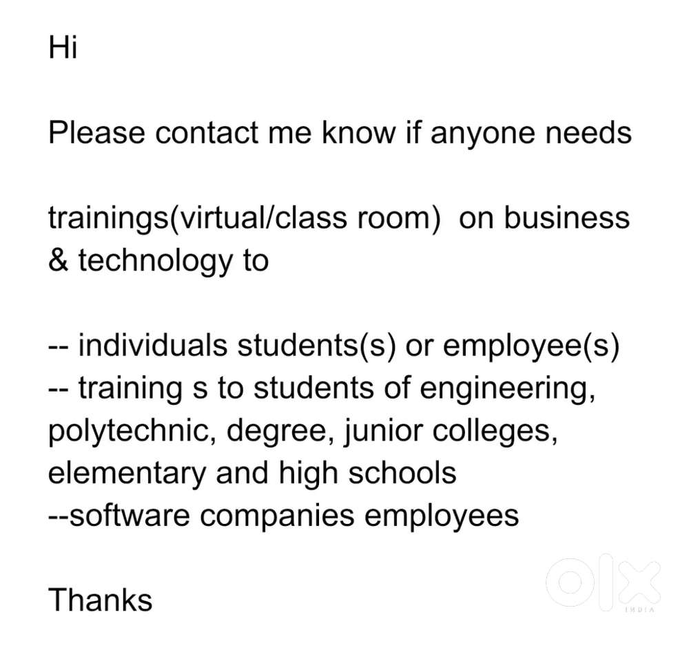 Business & technology training