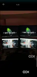 4 monitor,monitor stand withe i5 cpu, tvs gold keyboard full computer