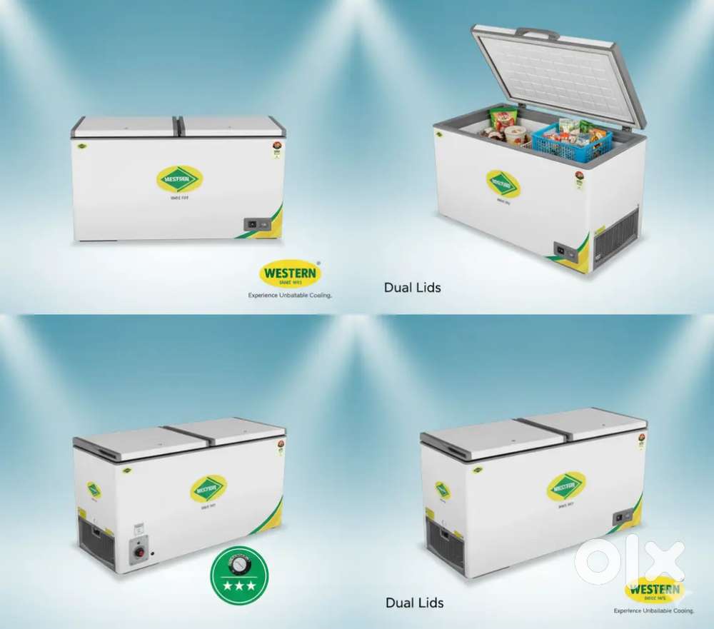 Western  500 Liter Deep Freezer White and Blue