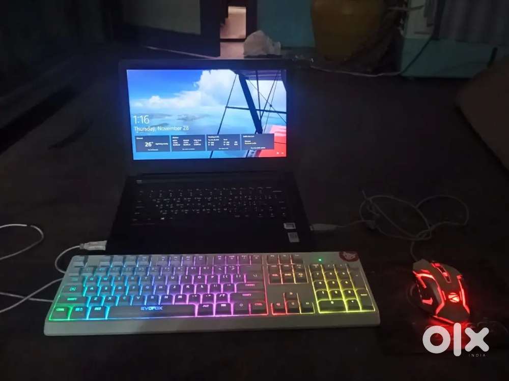 Lenovo E41-25 4 gb fully perfect condition rgb gaming keyboard mouse