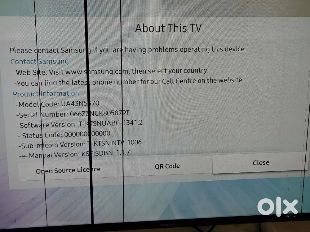 Samsung 43 inch WIFI TV