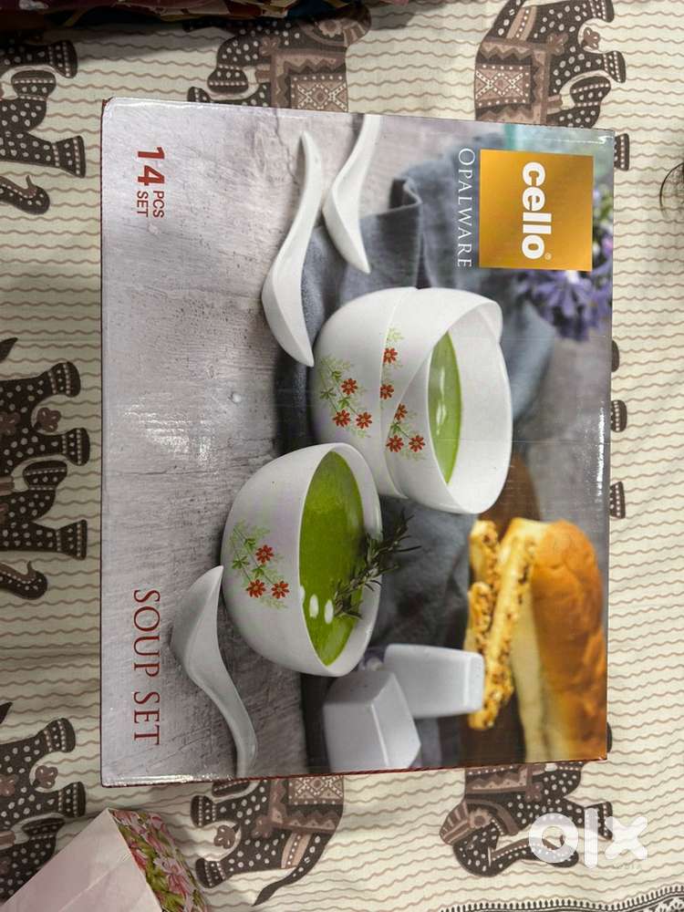 Soup set cello opalware 14 pcs set (brand new)