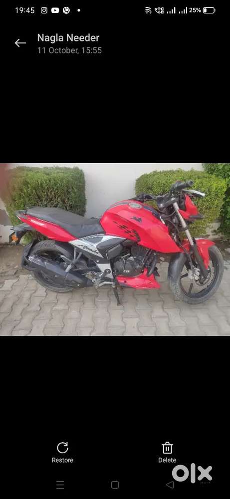 Apache RTR 160 ek number bike h