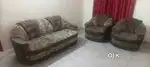 Sofa set with glass top central table
