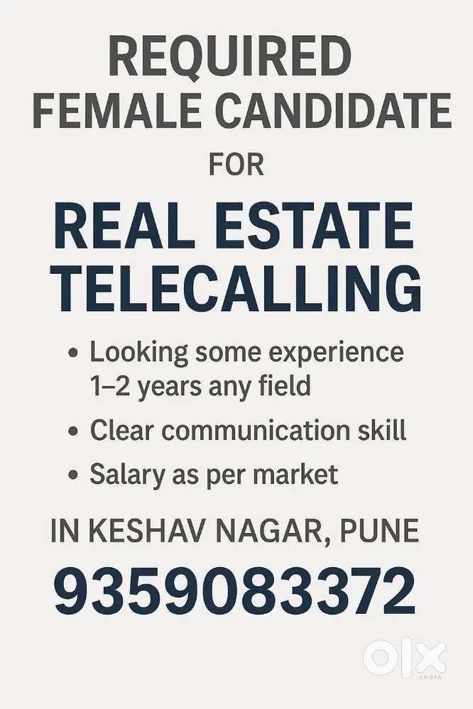 Female Candidate for Telecalling and office works