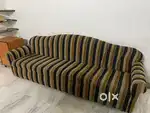 Sofa set 4 seater, single seater and puffy seat