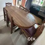 Dining table with 6 chairs set for sale