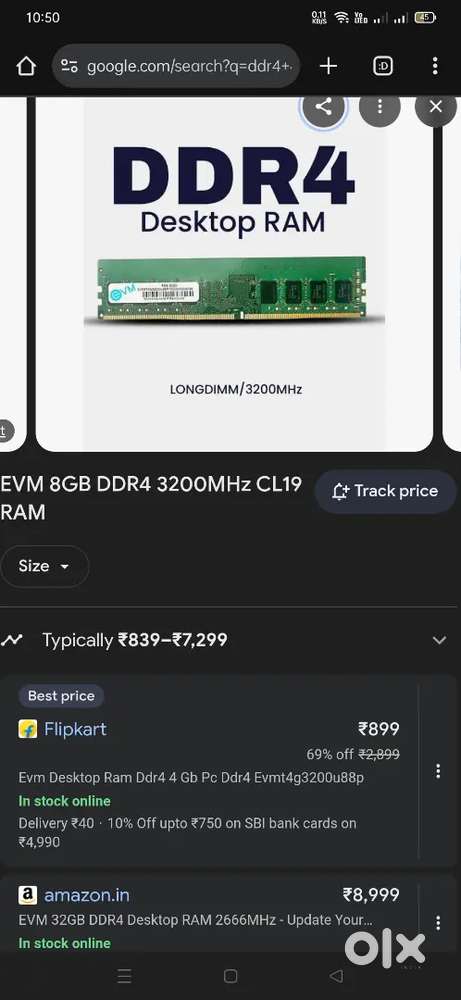 DDR4 4GB HIGH SPEED RAM 4GB ×2 8GB