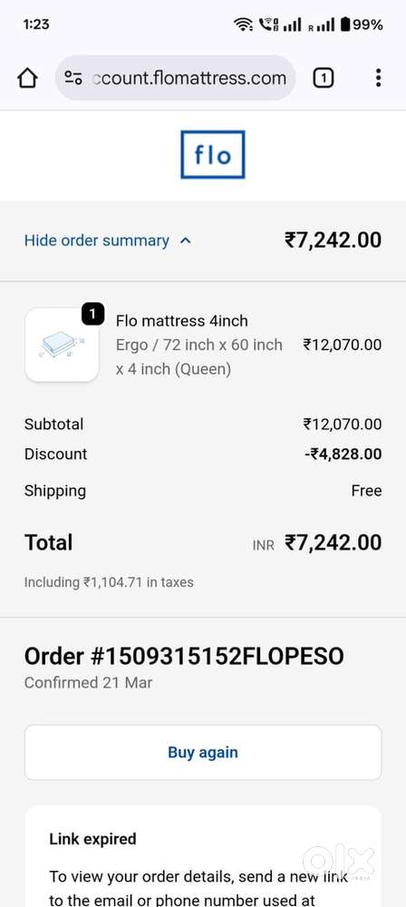 Flo mattress on sale