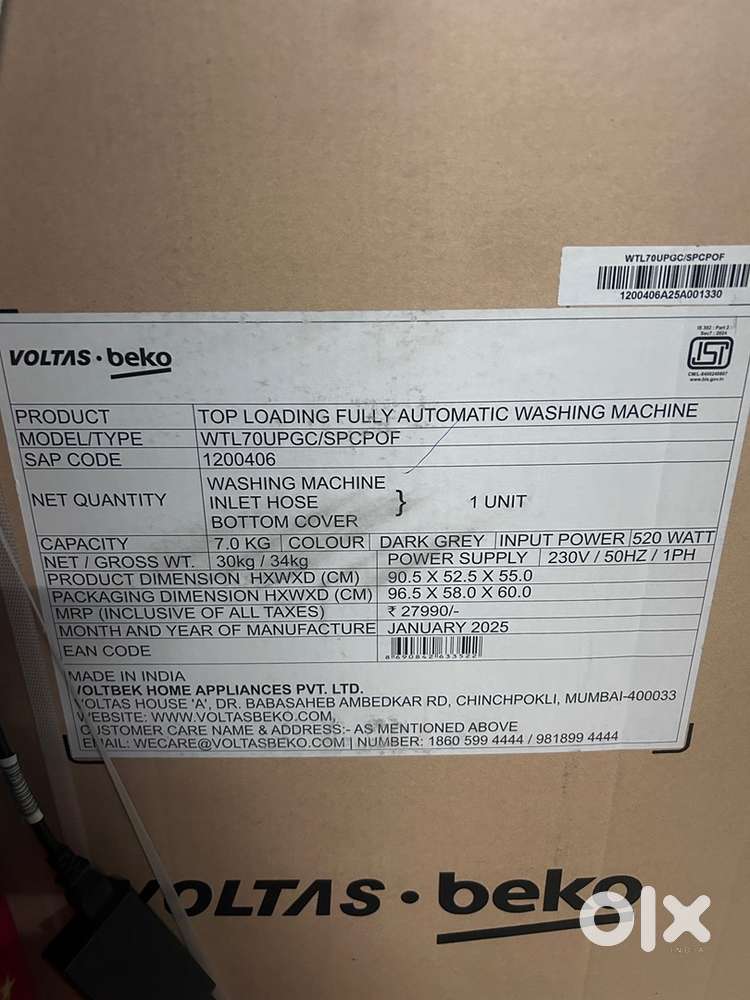 Top loading fully Automatic washing Machine