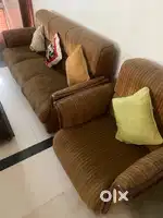Teak wood frame five seater SOFA SET design