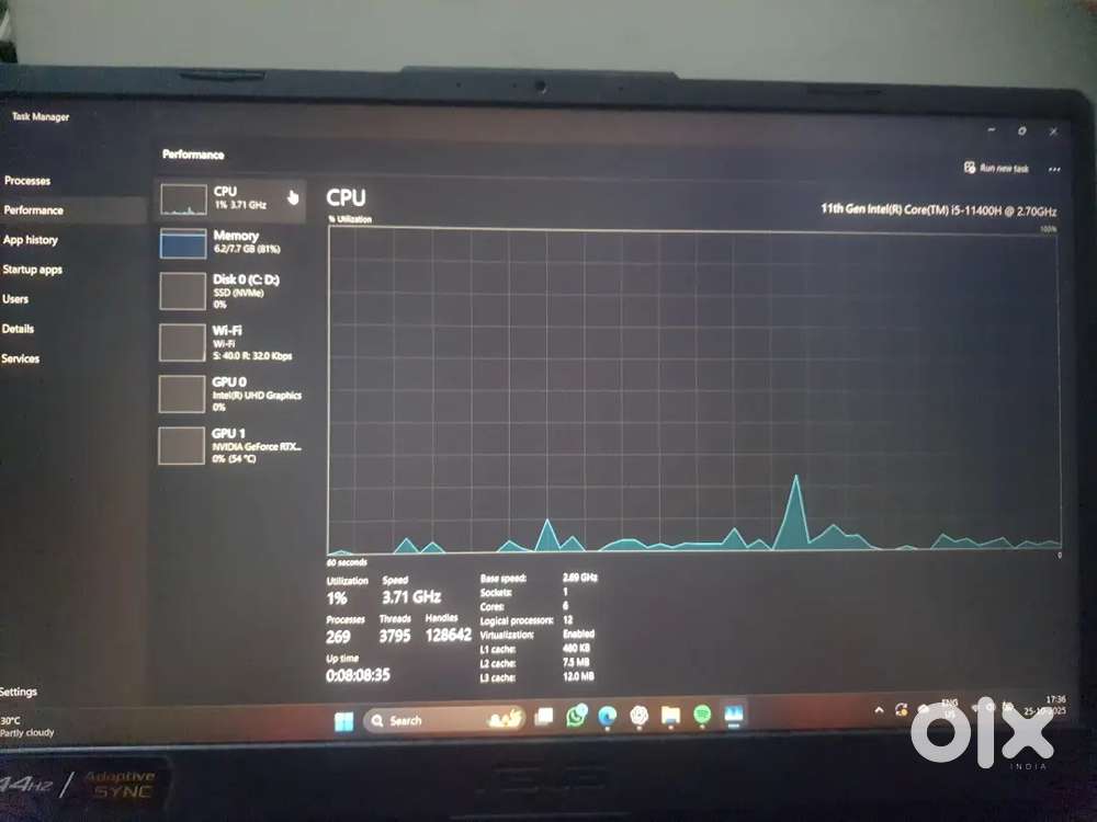 Asus Tuf F15 i5 11400h