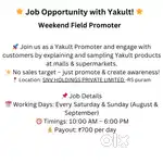Weekend  Field Promoter for Yakult