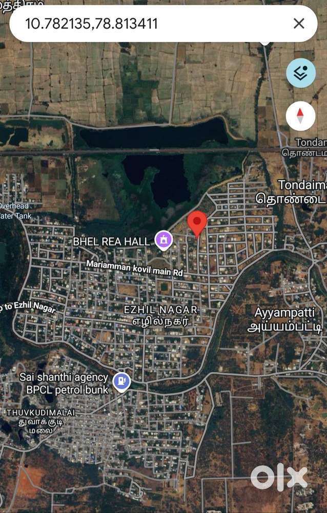 Plot Sale Ezhil Nagar corner plot North East facing