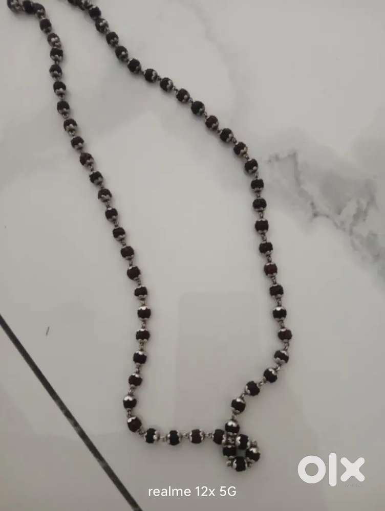 Silver rudhraksha mala