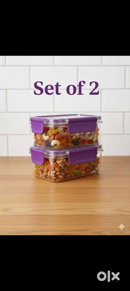 premium food containers set of 2 , dibba , plastic tifin