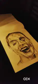 Aestaetics portrait charcoal drawing