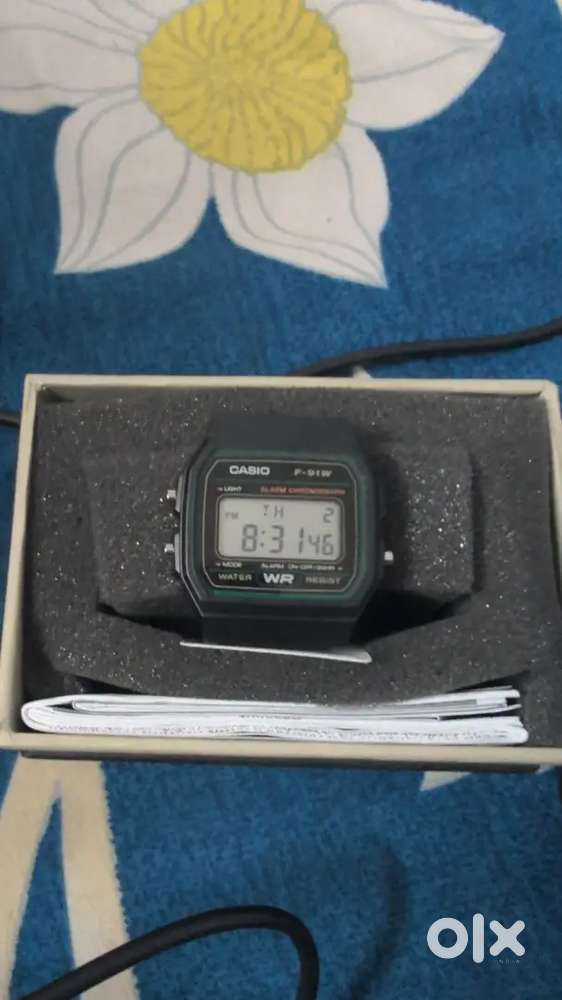 Casio F91W 3DG rare green trim