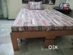 Without box Double bed with mattress.maloya chandigarh