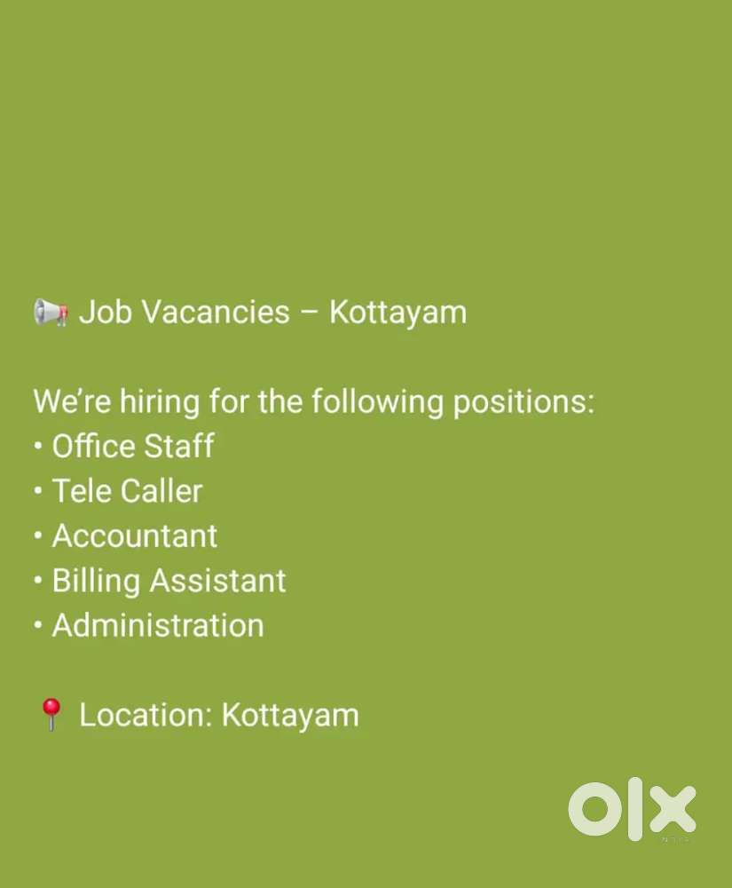 Job vacancy at Kottyam