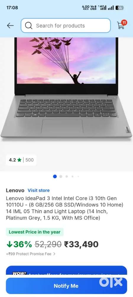 LENOVO IDEAPAD i3 10TH GENERATION