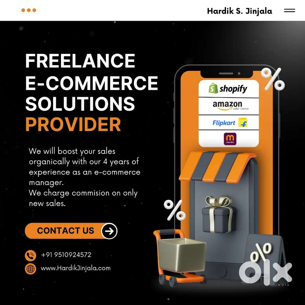I'm providing e-commerce management services, Commision based