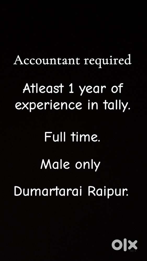 Accountant and tally operater