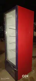 Glas fridge and fridge