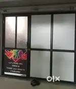 Aluminium Partition with black Coated in shop in Good Condition