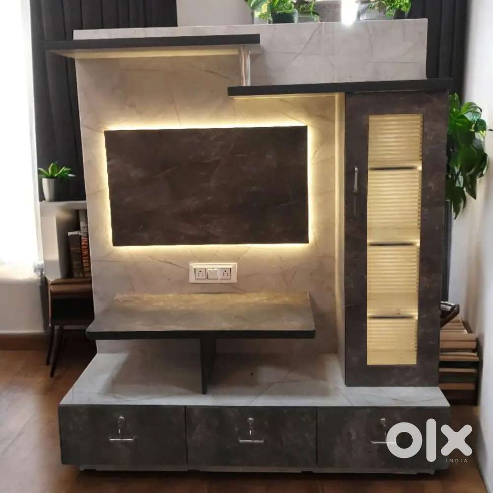 Wall tv Unit With LED lights 6x5ft in Bangalore