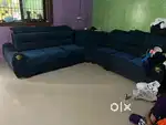 sofa set blue colour
