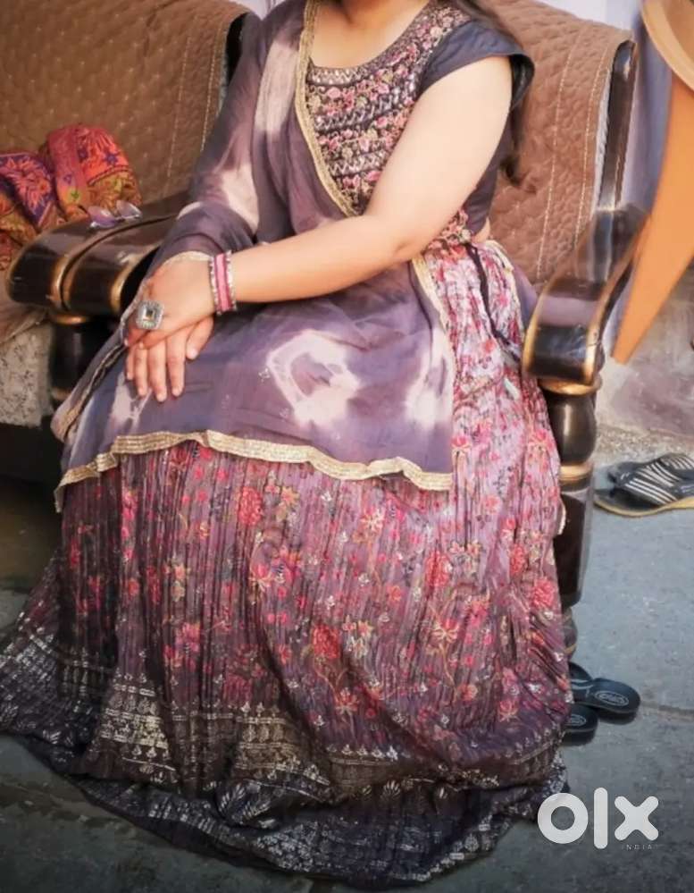 Ladies kathiyawari Designer Lehenga, cofee colour, Excellent condition