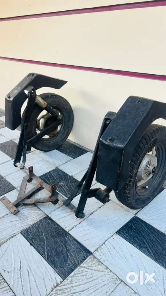 Divyang Side wheels kit (2 wheels + metal flaps) for sale